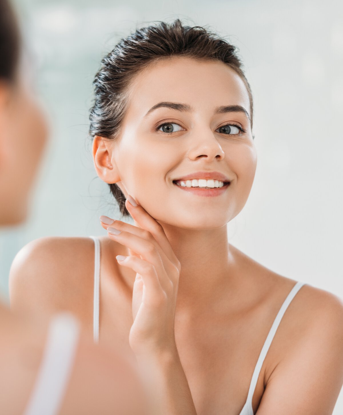 Atlanta otoplasty model smiling